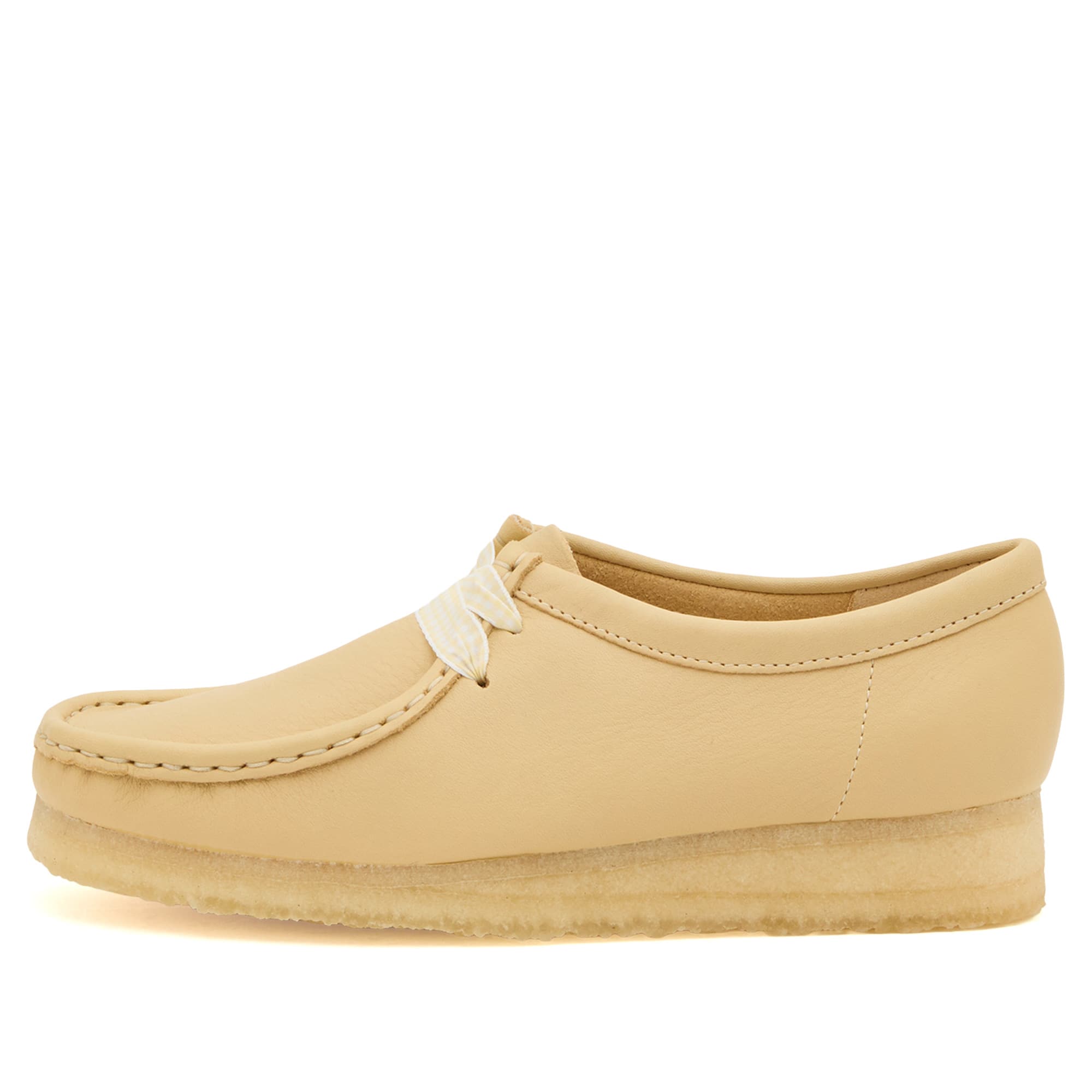 Clarks Originals Women's Leather Wallabee Boot Pale Yellow Lea - 26185626