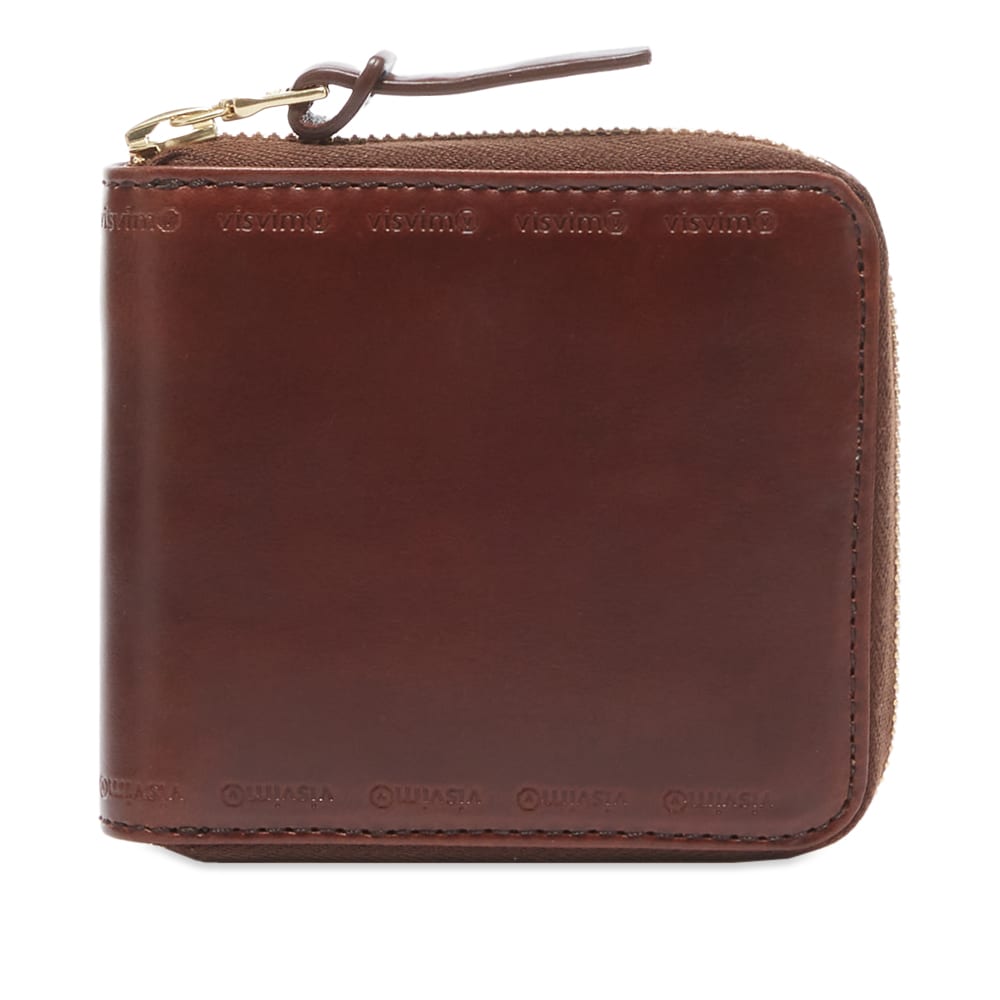 Visvim Leather Billfold Zip Wallet Dark Brown | END. (US)