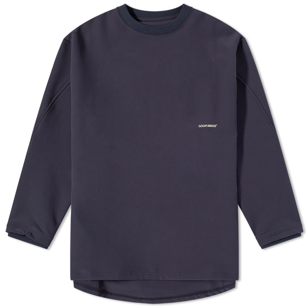GOOPiMADE LWN-01 Fixation Logo Wide Crew Sweat Bathyal | END