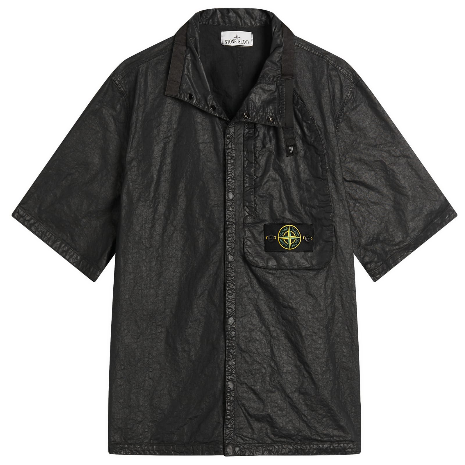 Stone Island Men's Organic Nylon Panama-TC Short Sleeve Shirt