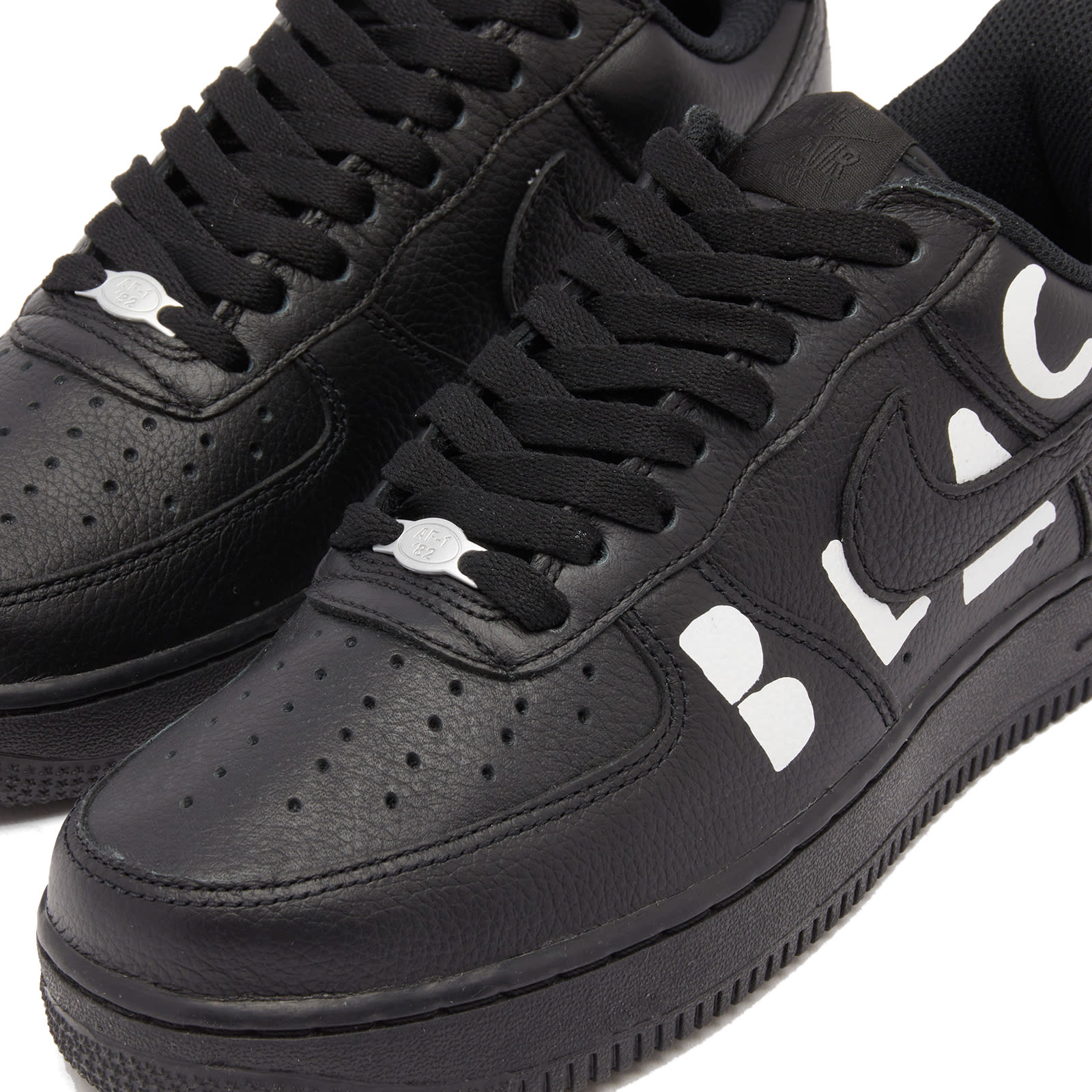 air force 1 black smiley face