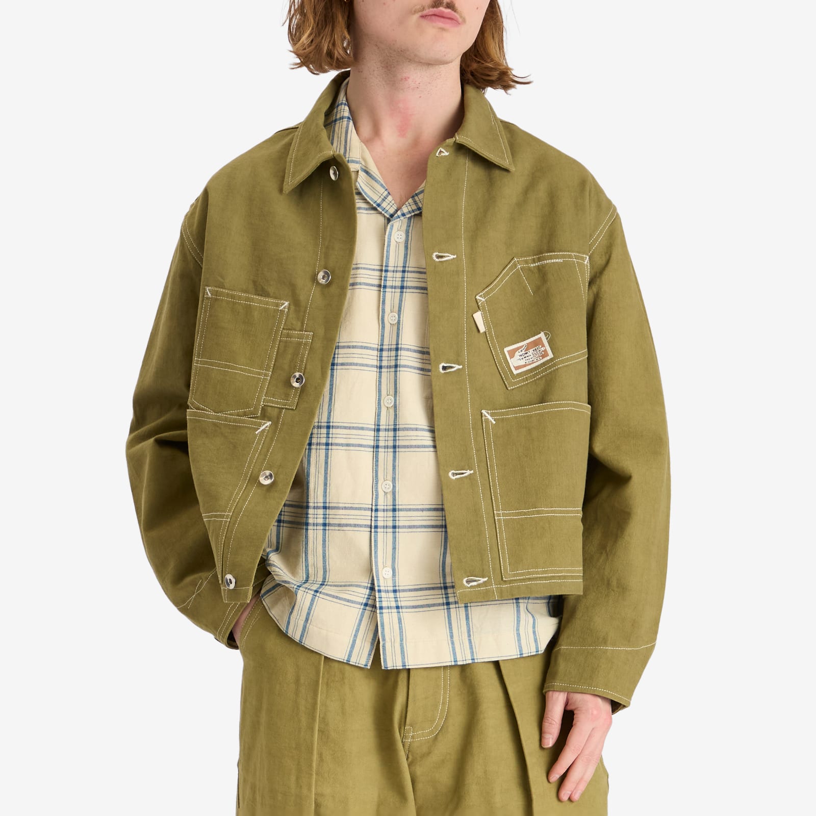 Story mfg. Men's Station Jacket Olive Wonky-Wear - Curated Menswear