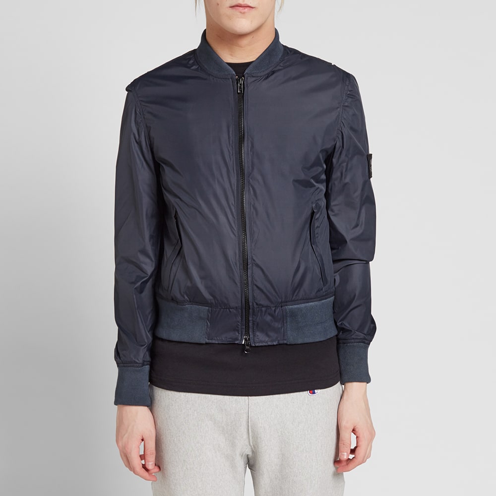 MKI Nylon Badge Bomber Jacket Petrol Navy | END. (US)