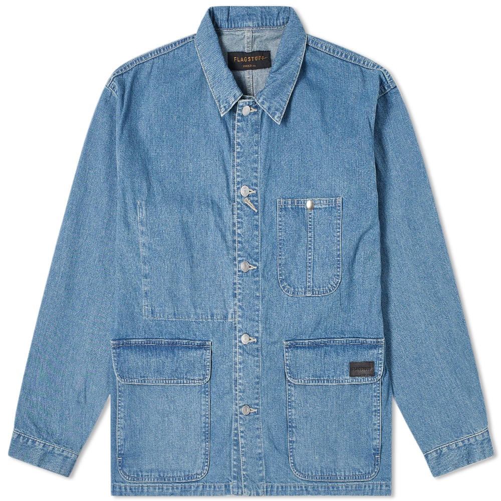 Flagstuff Washed Denim Chore Jacket Wash Blue | END. (GB)
