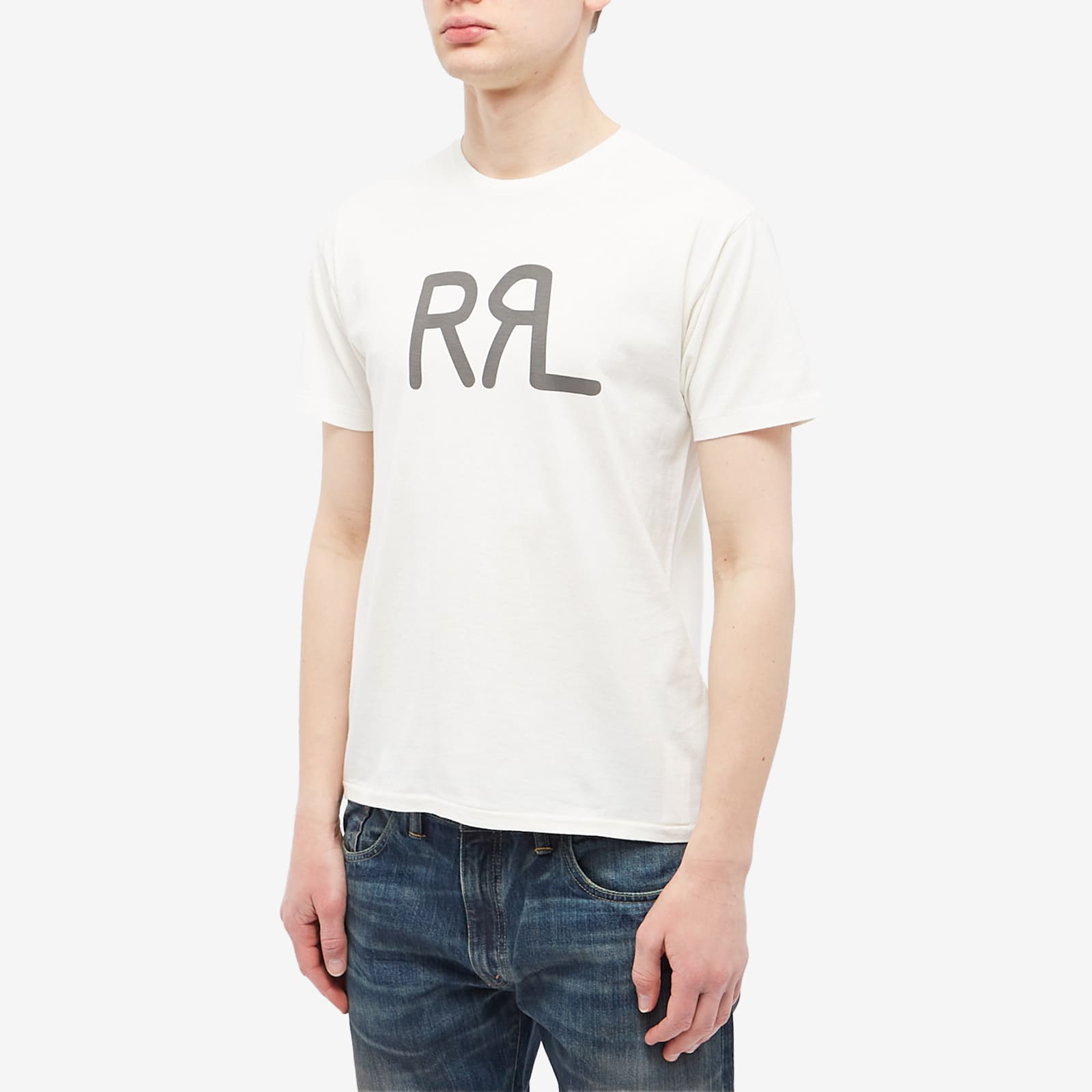【RRL】Ranch コットンジャージー ロゴプリント 半袖 Tシャツ RRL Ranch Logo T-Shirt