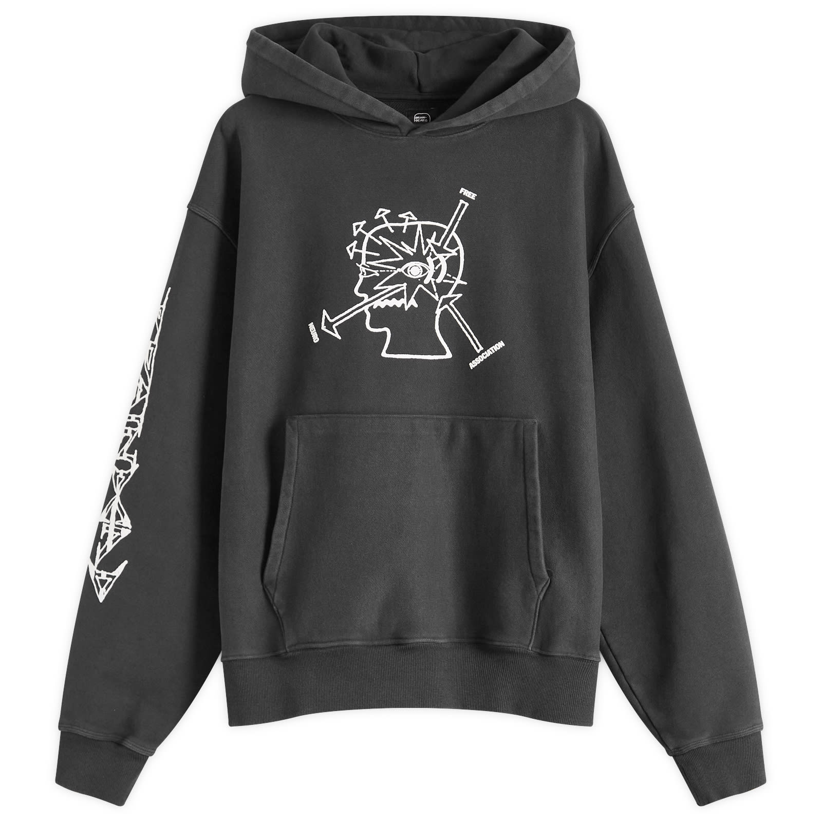 Brain Dead Neuro Free Association Hoodie Washed Black | END