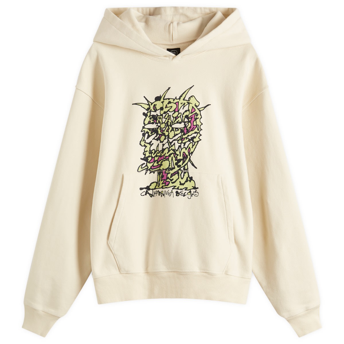 Brain Dead Men’s Scrambled Head Hoodie Natural