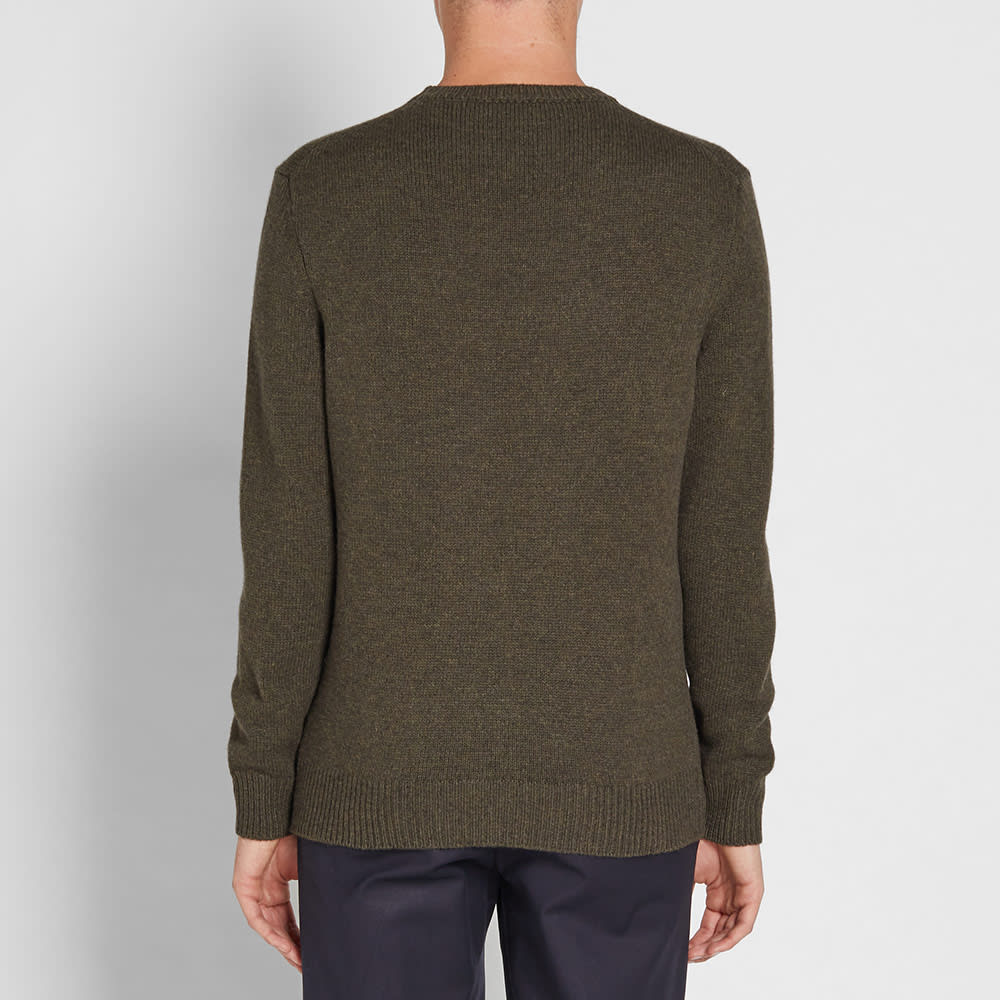 Maison Kitsuné Fox Head Crew Knit Khaki | END.