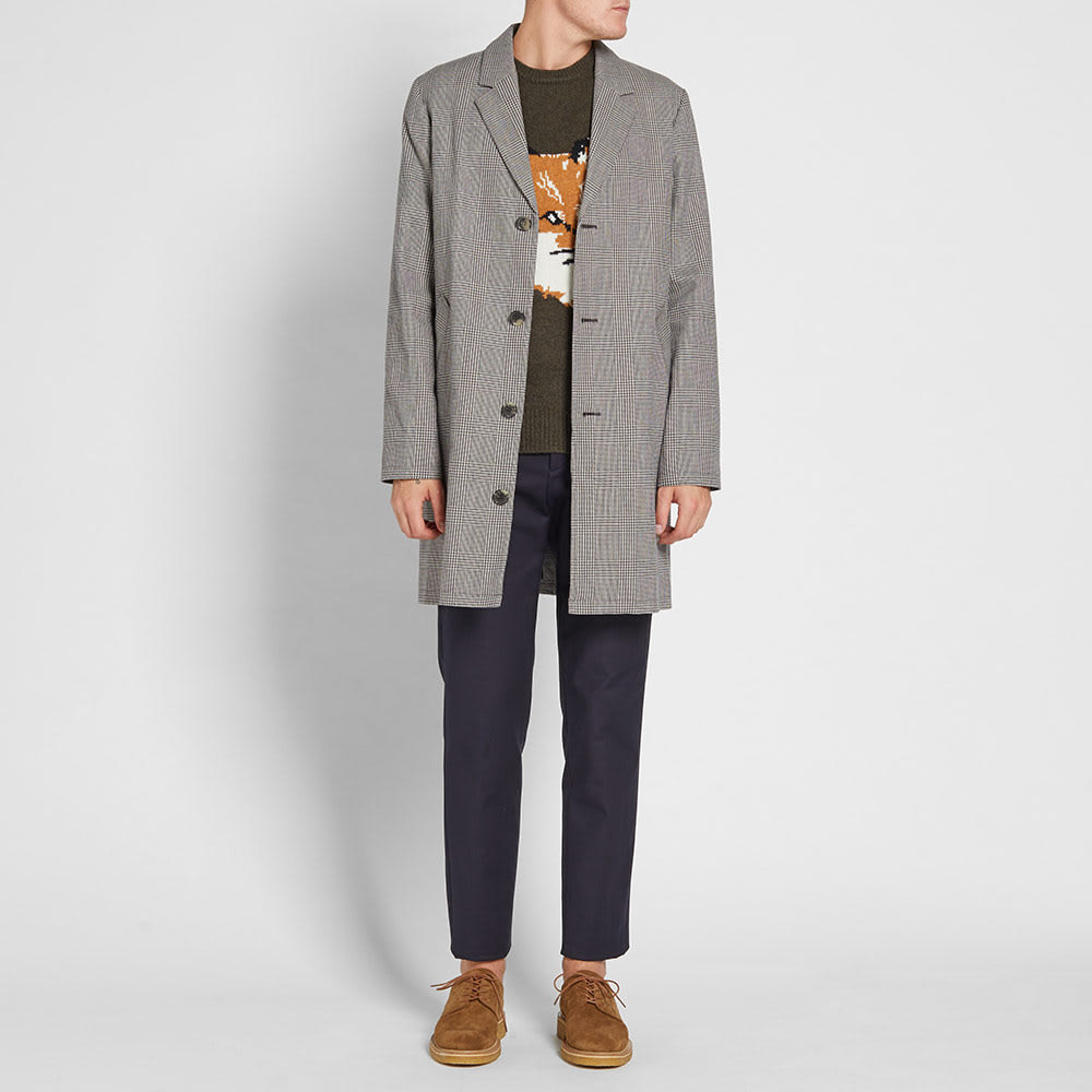Maison Kitsuné Fox Head Crew Knit Khaki | END.