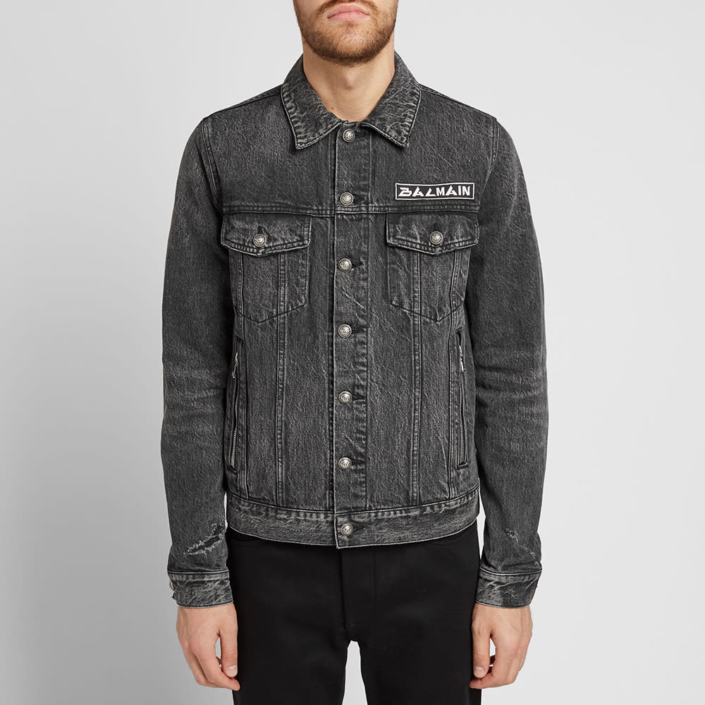balmain black denim jacket