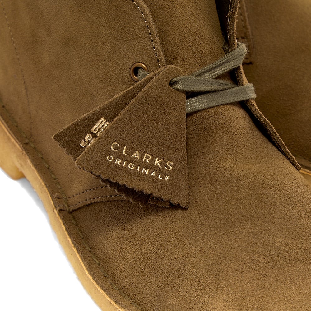 olive suede clarks