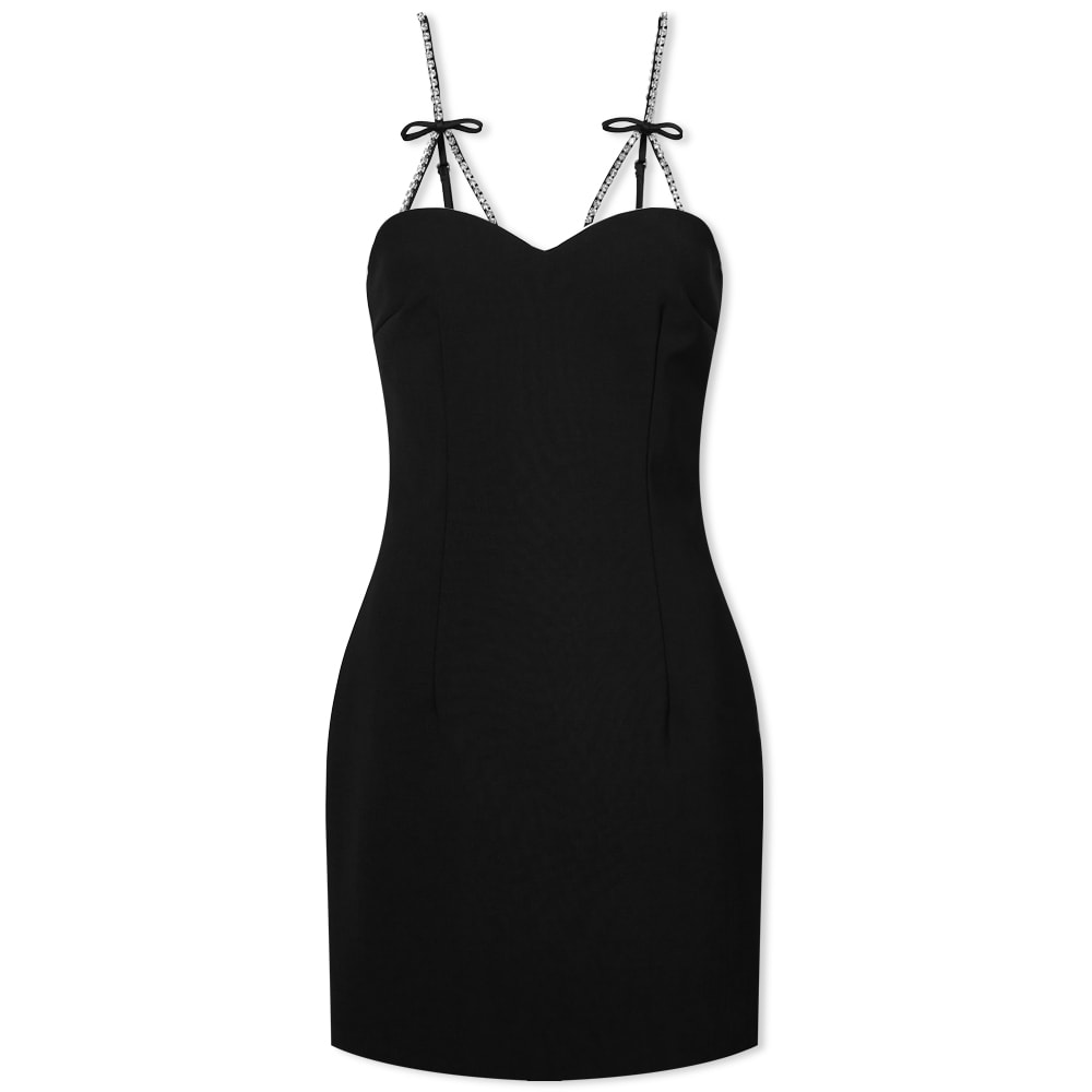 Area NYC Crystal Bow Strap Mini Dress Black END. (BE)