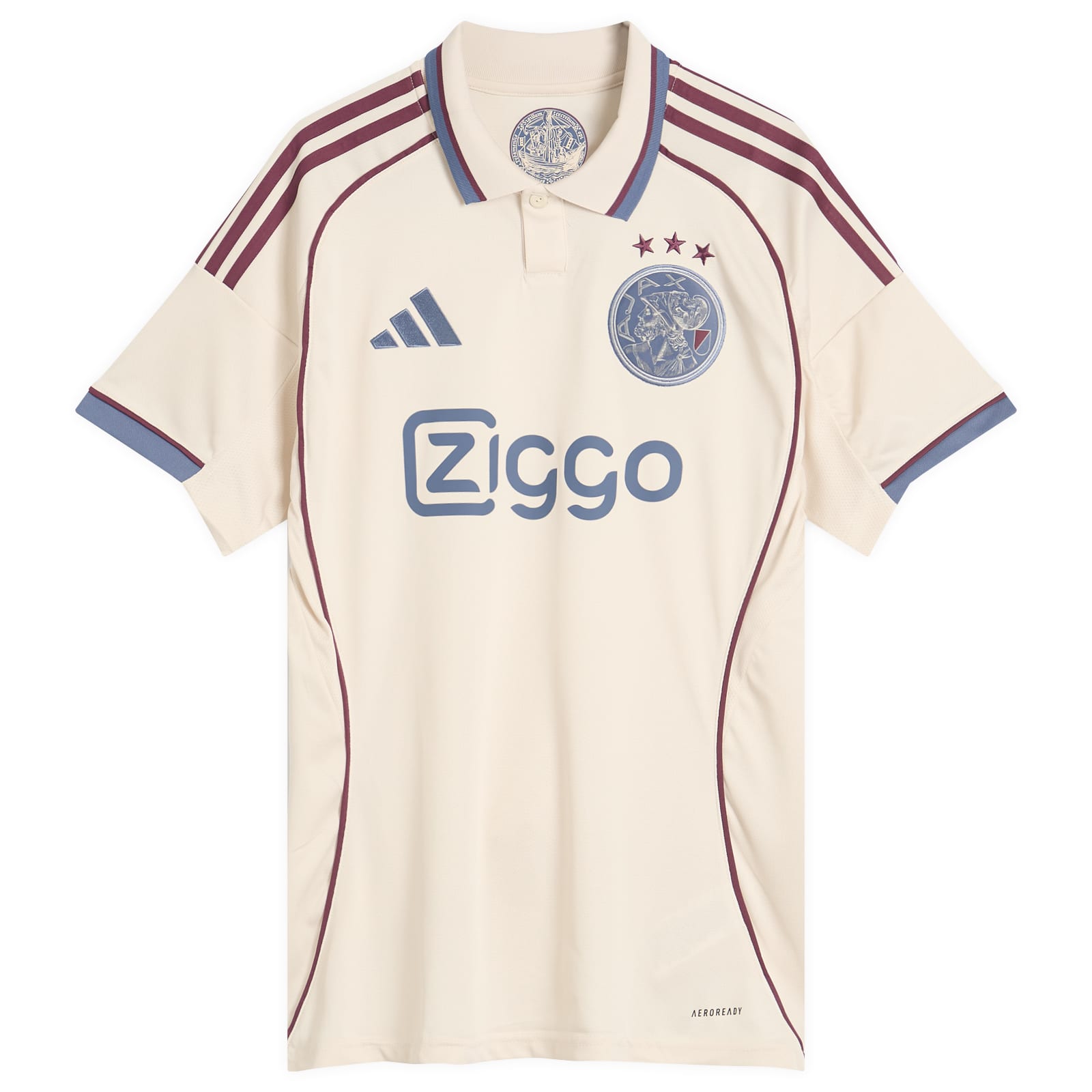 Adidas Men's Halo Ivory Ajax Amsterdam 25/26 Third Jersey Top