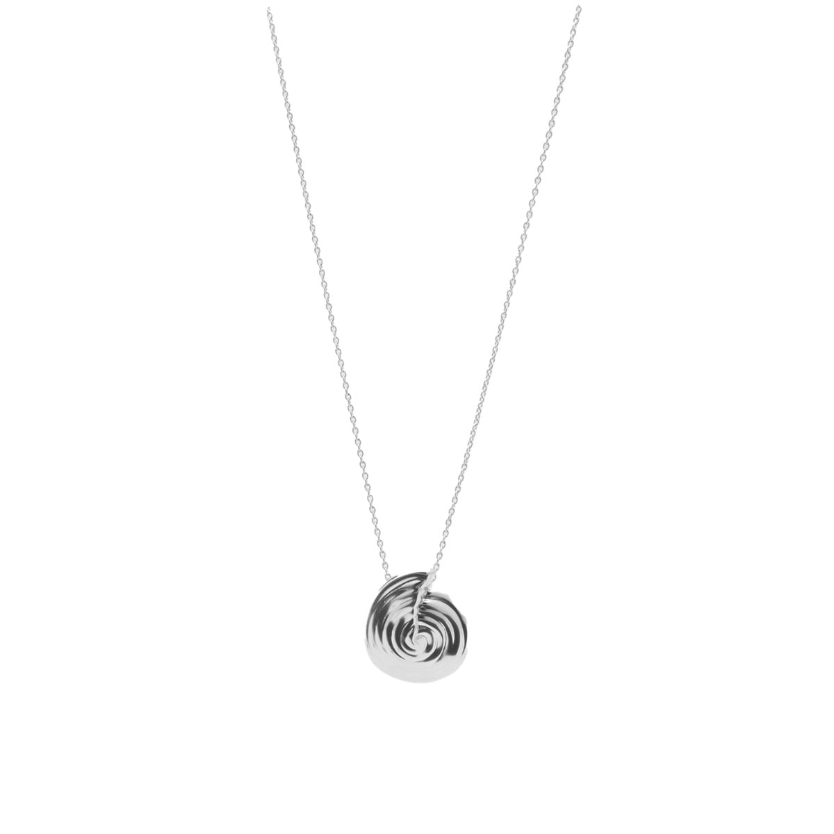 Missoma Women's Silver Spiral Large Pendant Necklace