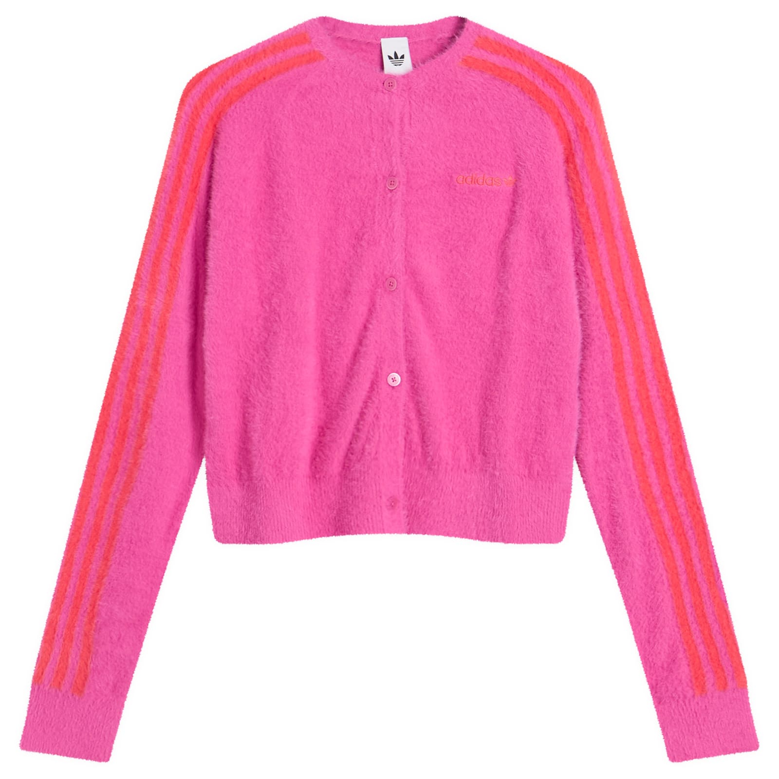 売れ筋商品|||アディダスオリジナルス ニット&セーター レディース アウター FLUFFY - Cardigan - semi lucid fuchsia Women's Sweatshirts and Sweaters adidas Fluffy Knitted