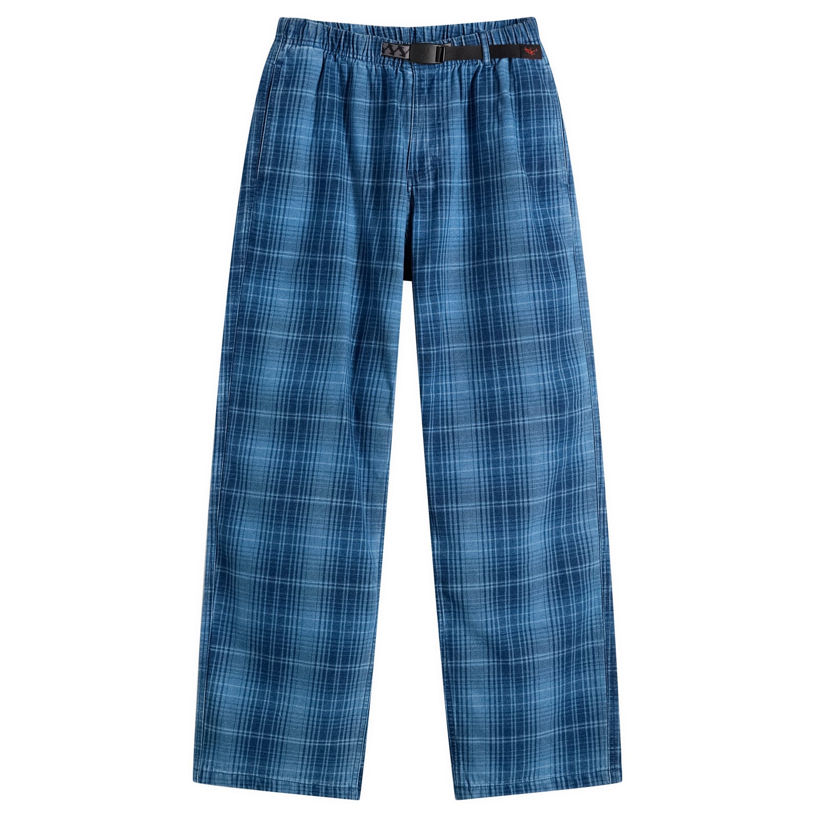 Gramicci Women's Indigo Checkered Plaid O.g Denim Plaid Pant