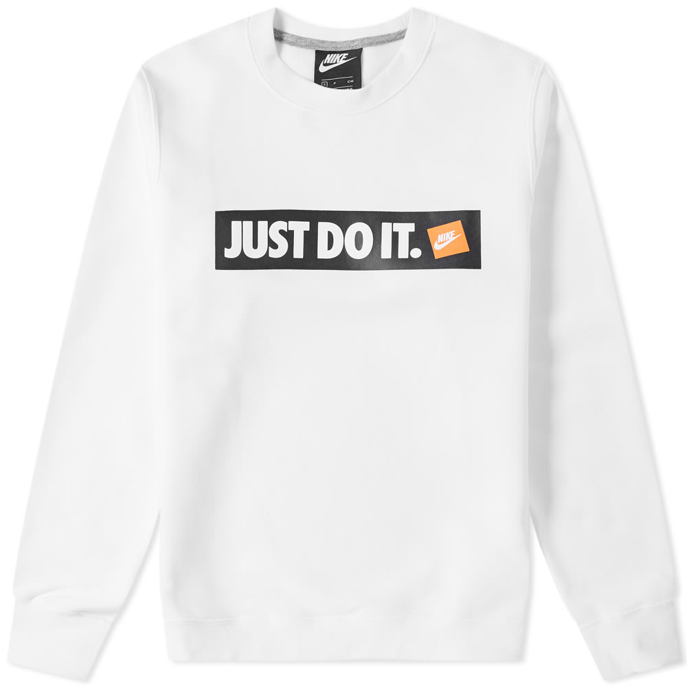 Nike Just Do It Crew Sweat White | END. (UK)