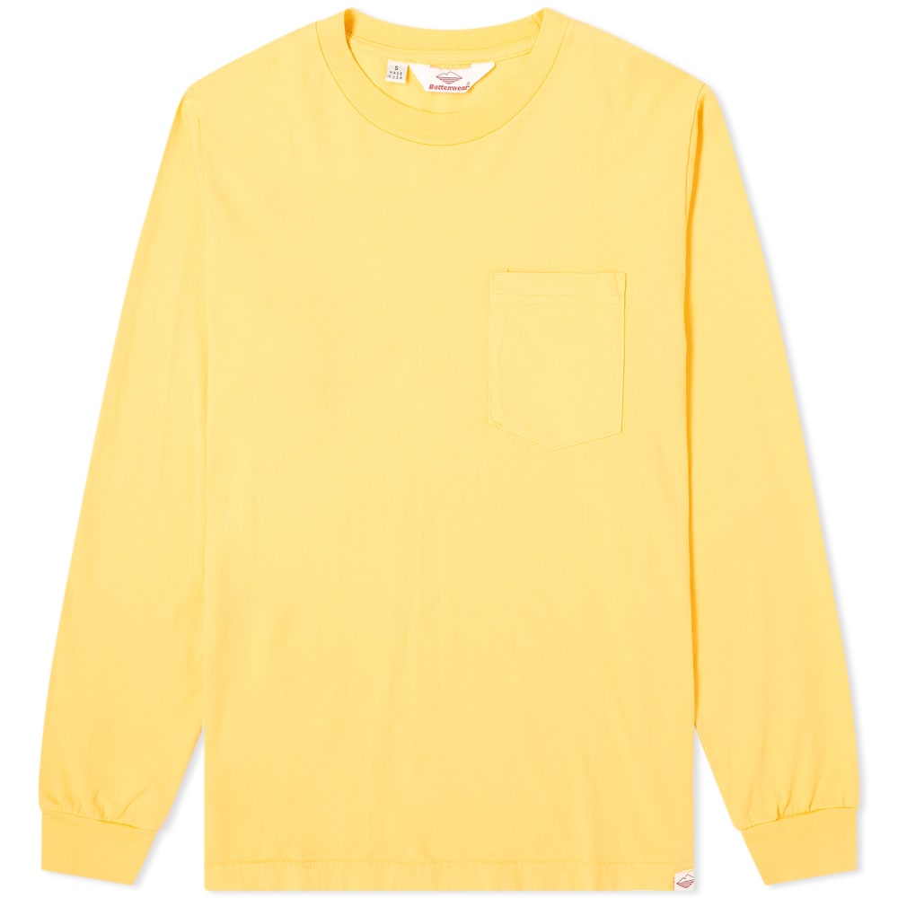 Click to view more detailed imagery on our partner's website Battenwear Long Sleeve Basic Pocket Tee In Yellow