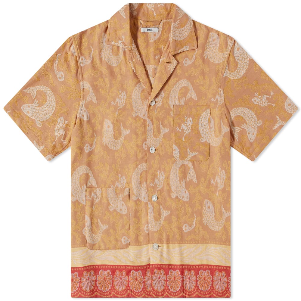 BODE River Fish Vacaction Shirt Orange & Gold | END. (SG)