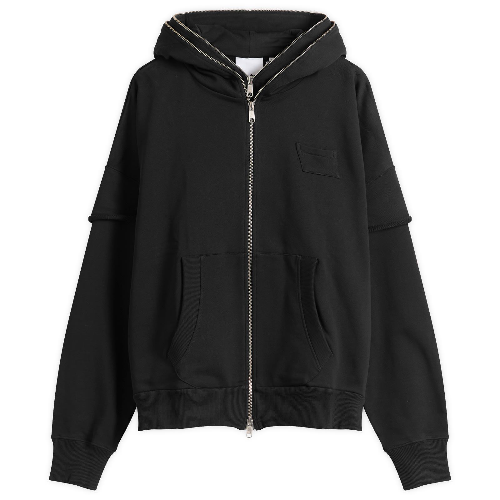 Le Père Men’s Double Zip Hoodie Black