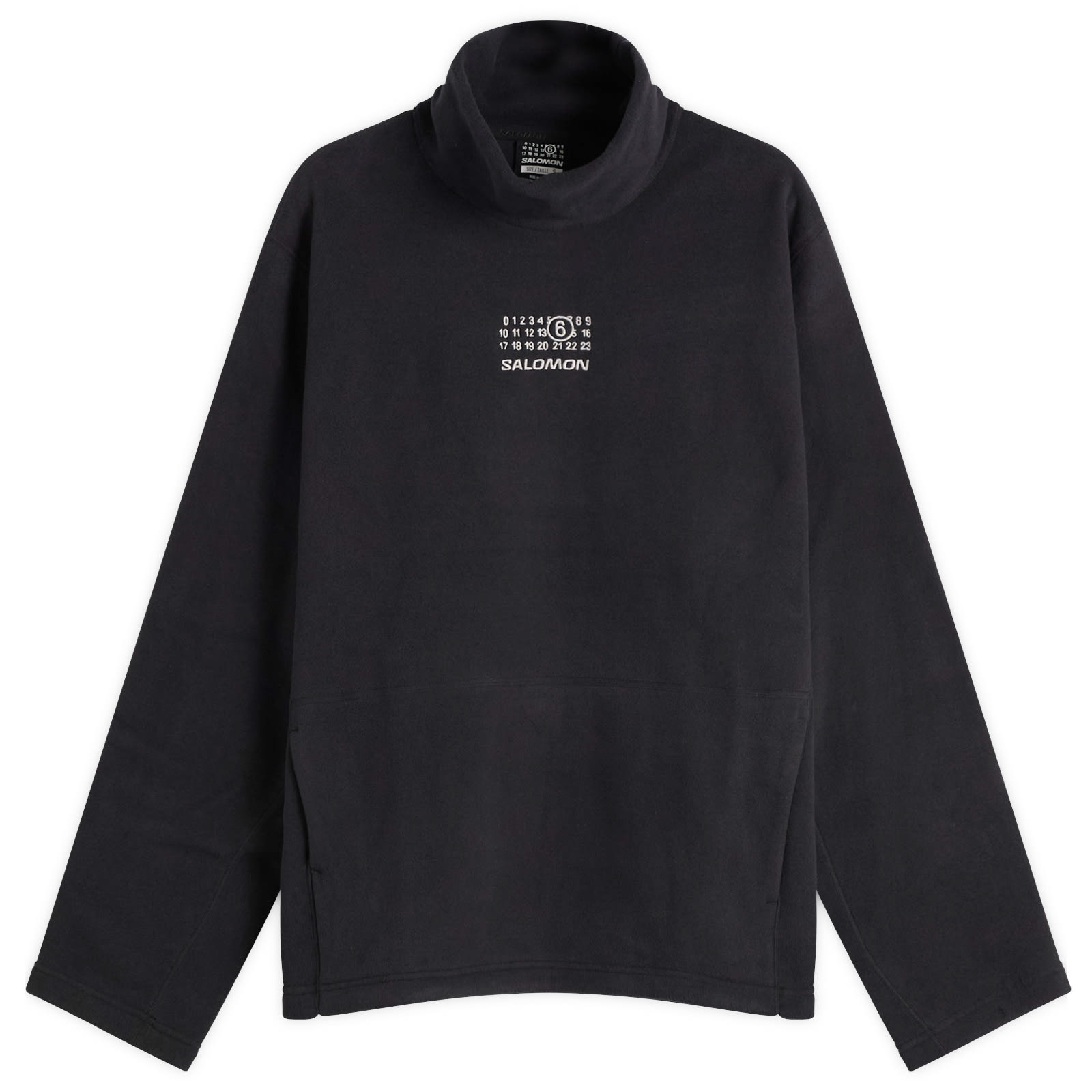 MM6 Maison Margiela Women's x Salomon High Neck Fleece in Washed Black, Size Medium