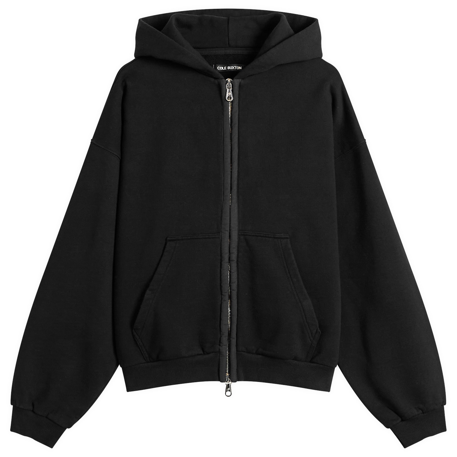 Cole Buxton Men’s Nylon Tape Zipped Hoodie Vintage Black
