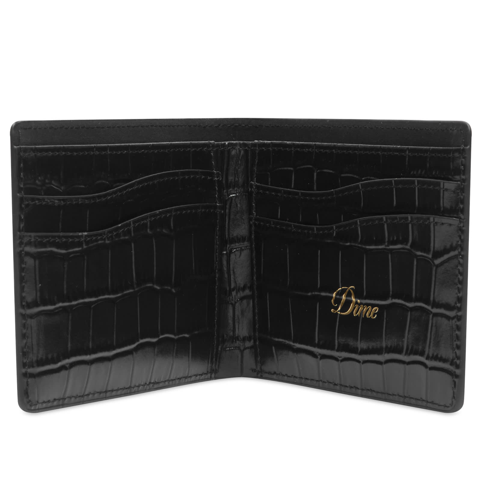 Dime Men’s Croc Bifold Wallet Black