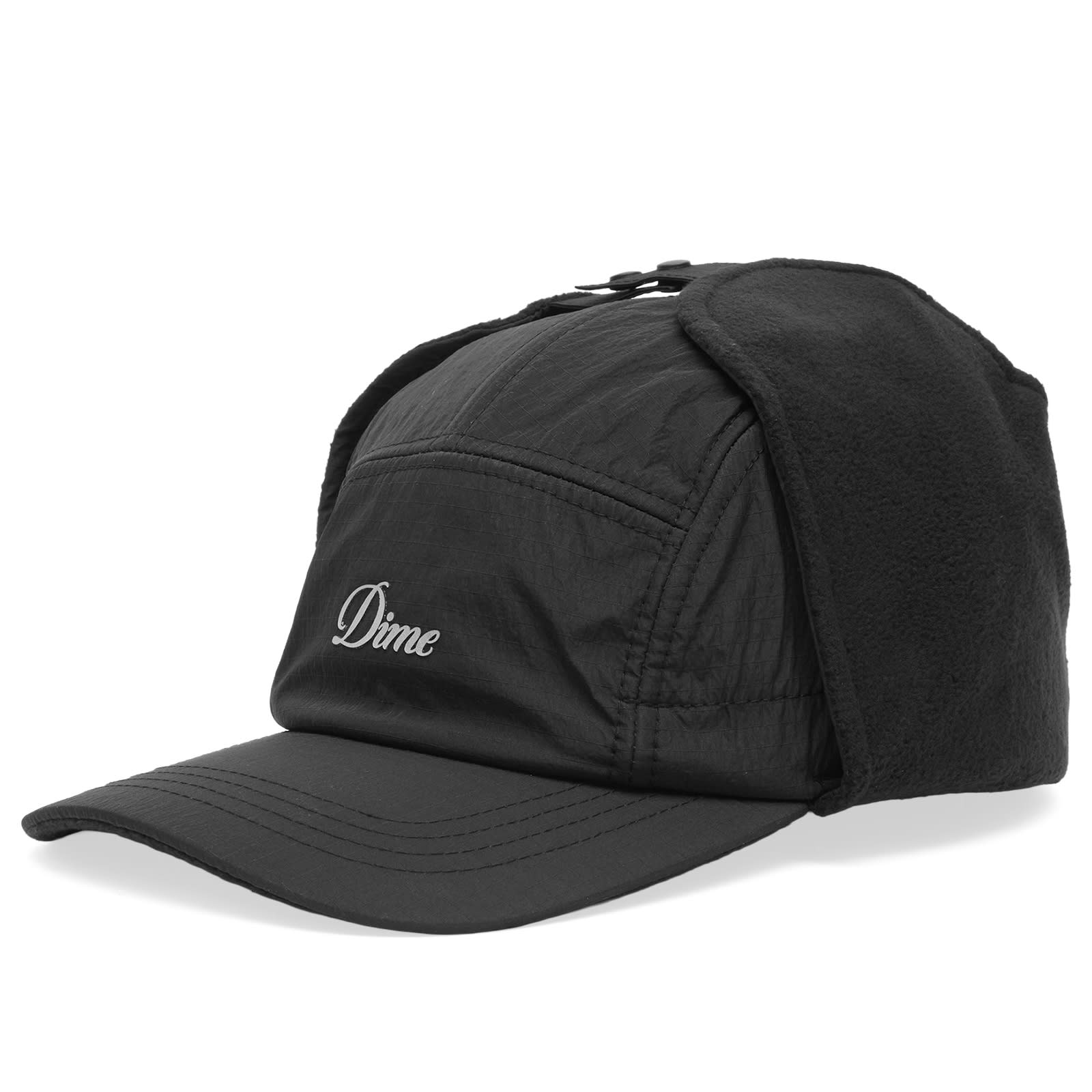 Dime Men’s Cursive Earflap Cap Black