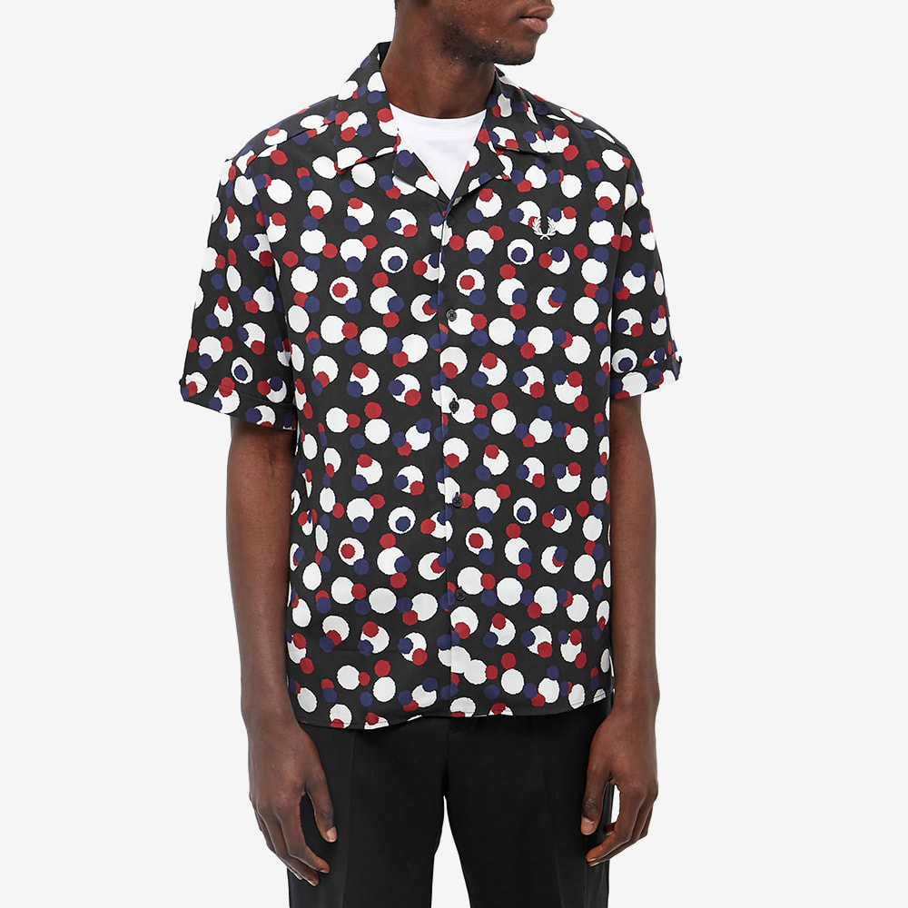 Fred Perry Pixel Vacation Shirt Black | END.