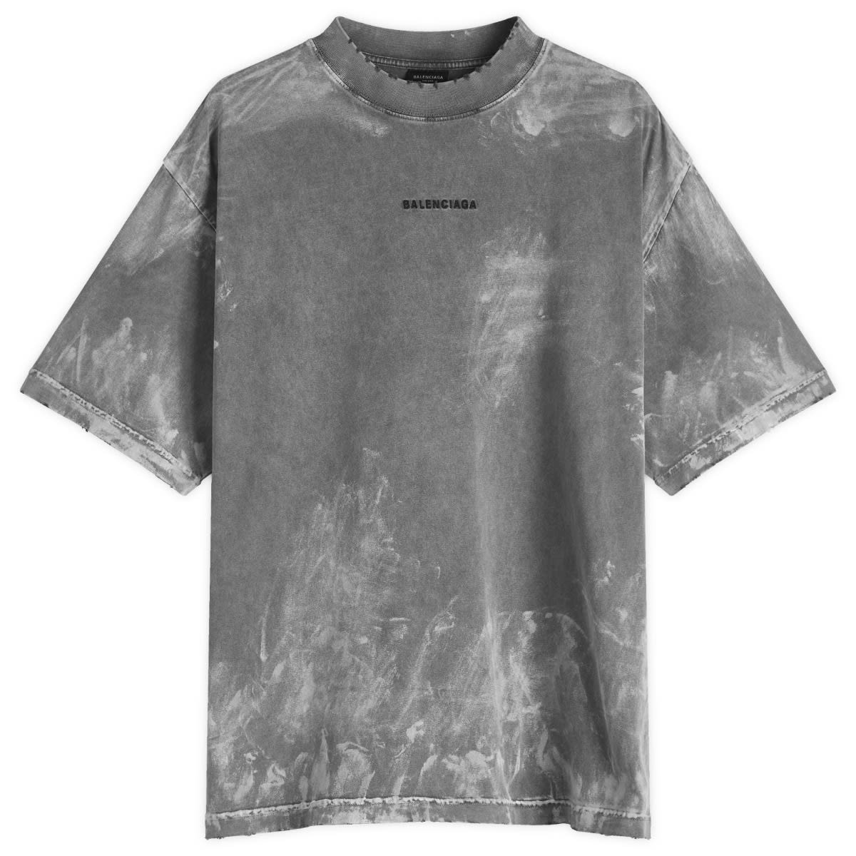 【BALENCIAGA】Vintage Paint Splatter Medium Fit T-Shirt Balenciaga Vintage Paint Splatter Medium Fit T-Shirt Sup Fad
