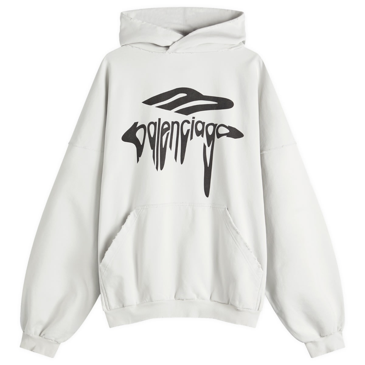 Balenciaga バレンシアガ / Wavy Logo Large Fit Hoodie Balenciaga Wavy Logo Large Fit Hoodie Dirty White & Black