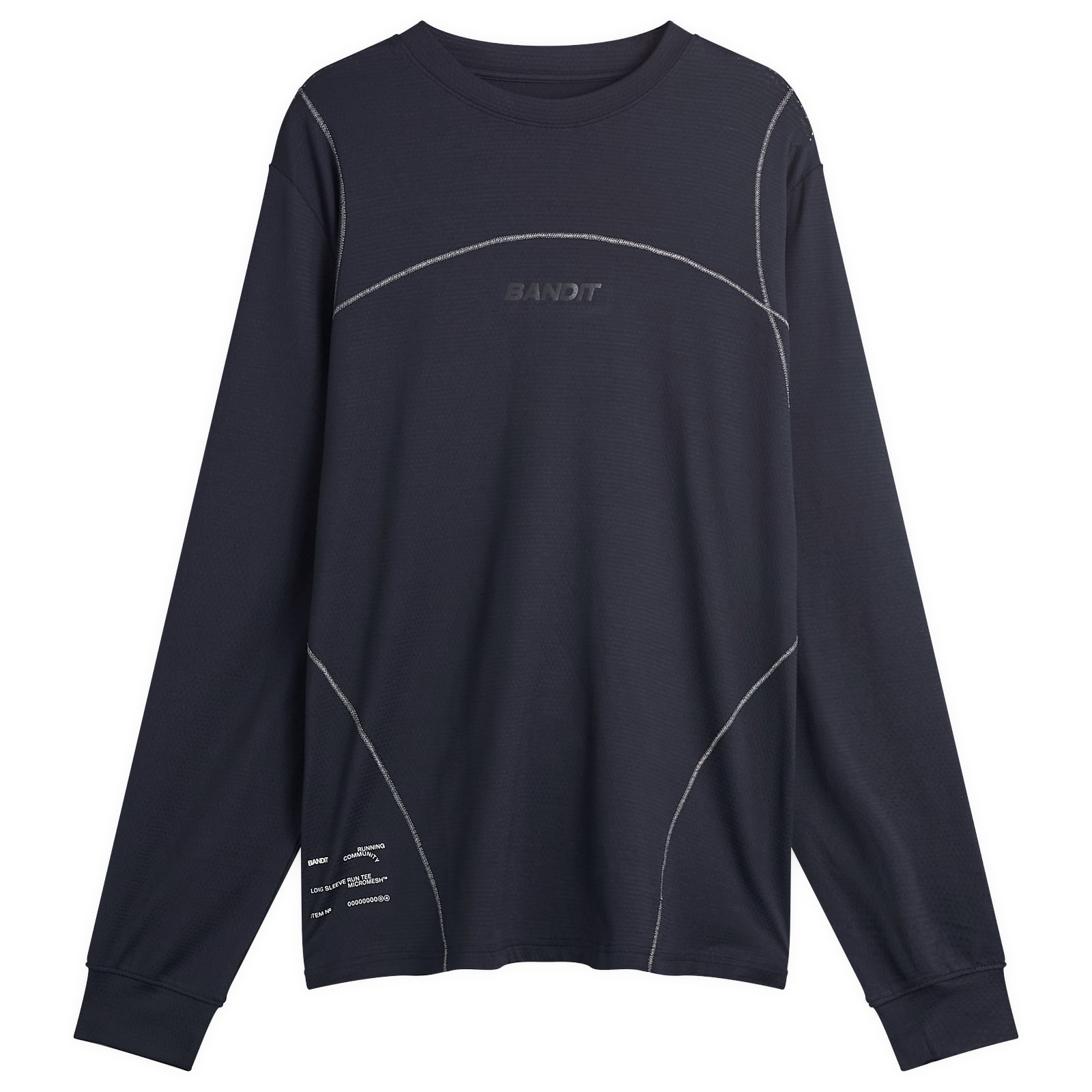 Bandit Men’s Micromesh Long Sleeve Performance T-Shirt Bandit Black