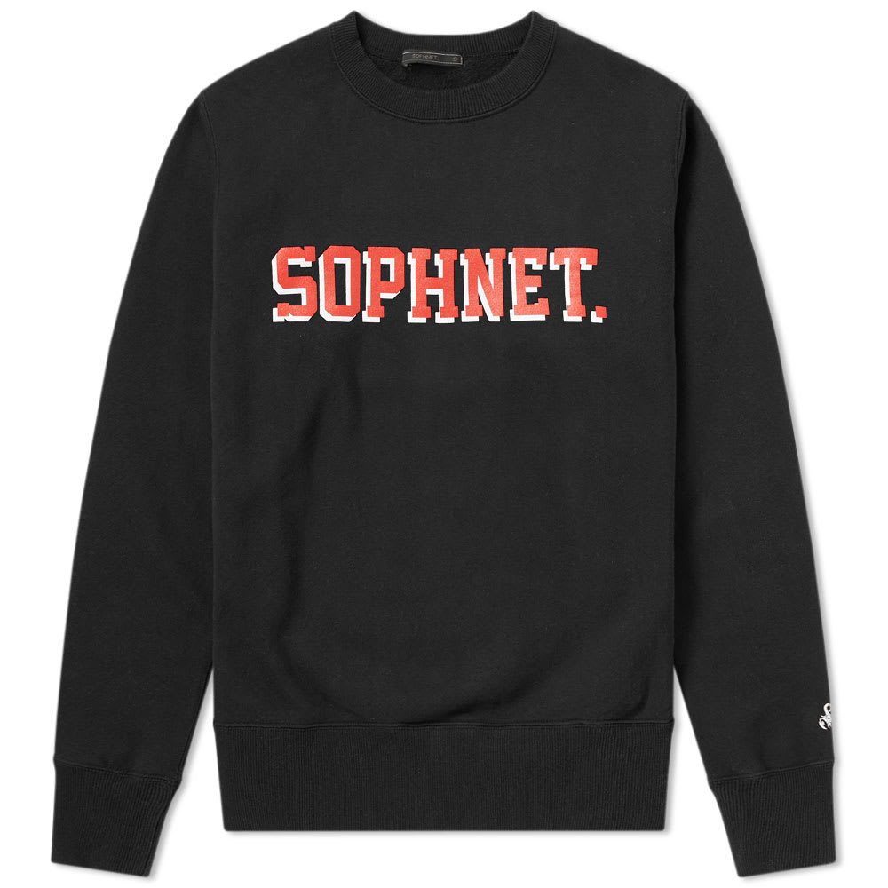 SOPHNET. Logo Crew Sweat Black | END. (SG) 