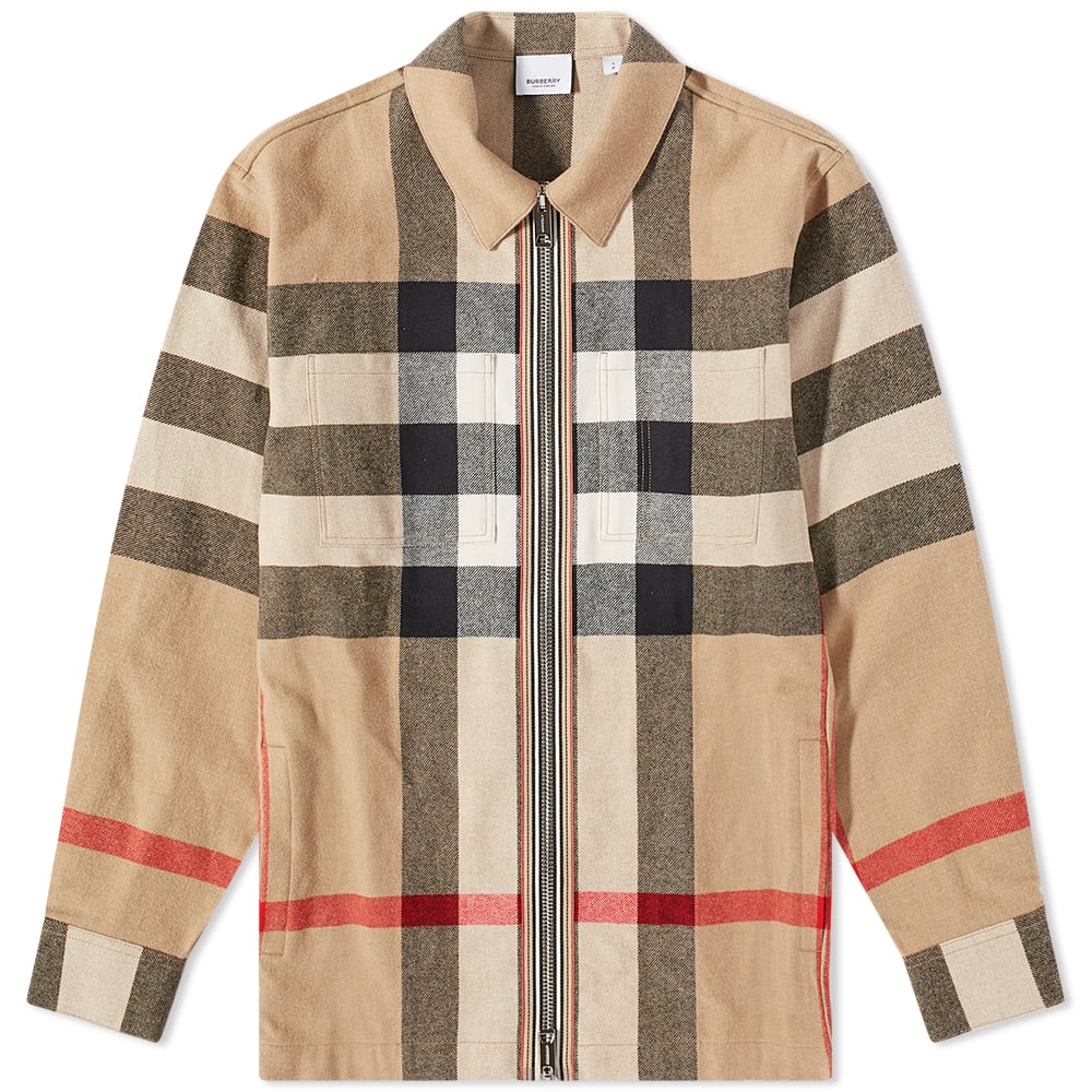 Burberry Hague Zip Overshirt Archive Beige Check END. (US)