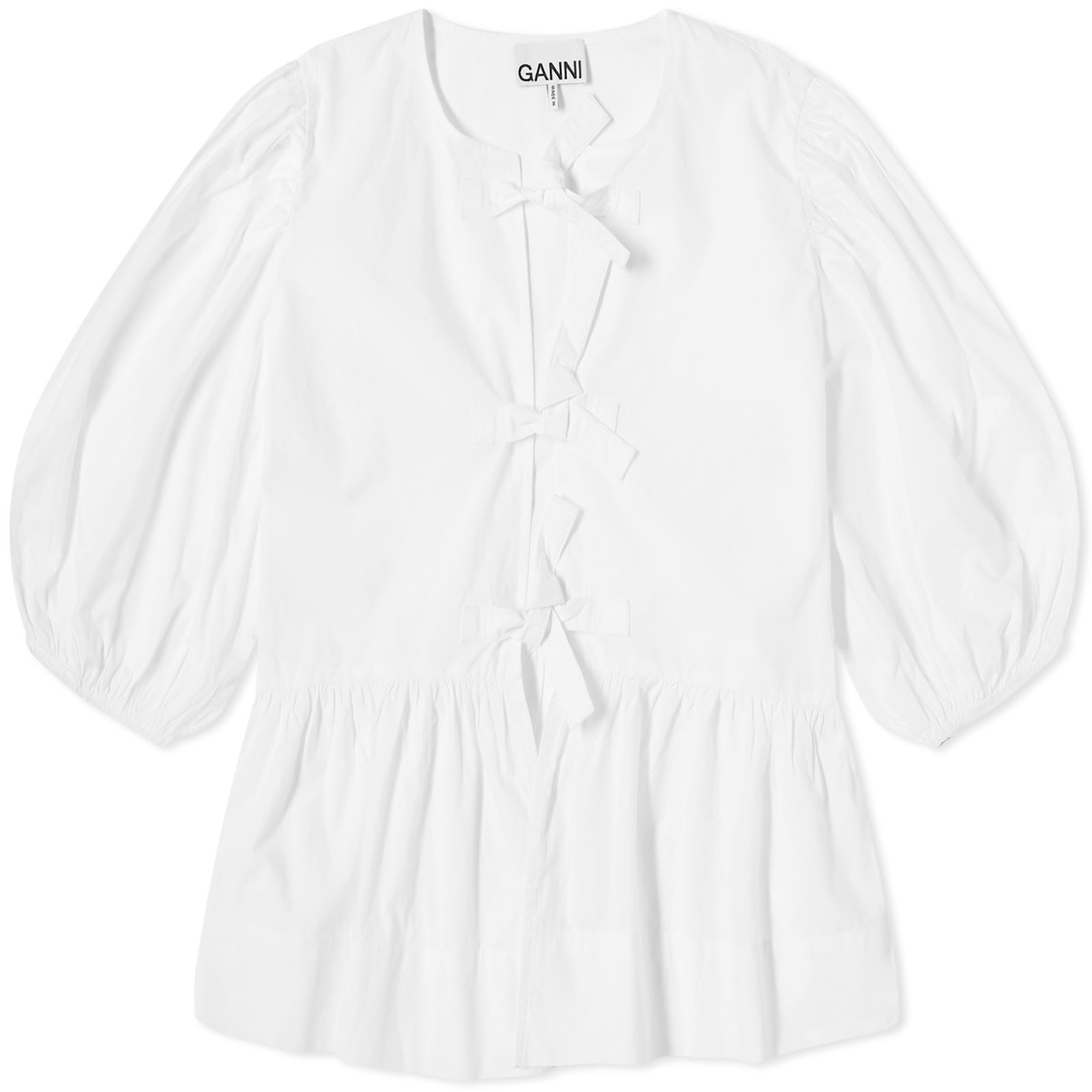 Ganni Cotton Poplin Peplum Blouse Bright White END ganni-cotton-poplin-peplum-blouse-bright-white-end