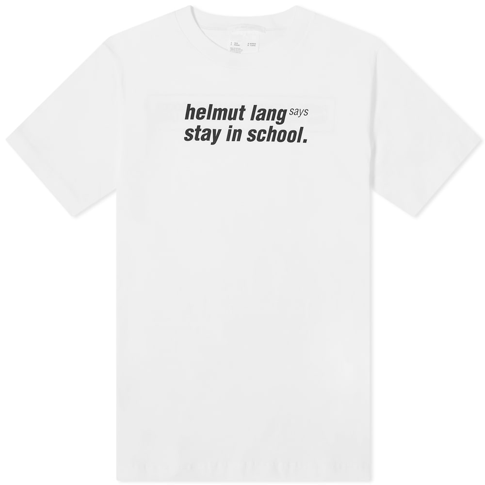 Helmut Lang Helmut Lang Says Stay In School TShirt Chalk White END. (KR)