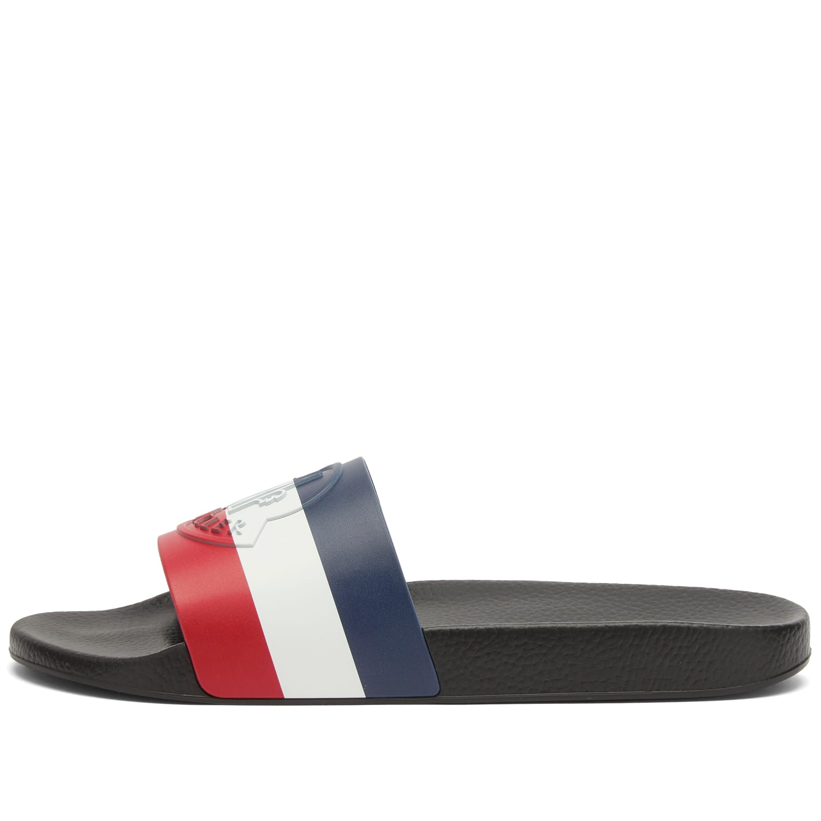 サンダル MONCLER Men Sandals 4C0002001A49 998 BLUE Moncler Men's Mon Summer Slide Sandals | Neiman Marcus