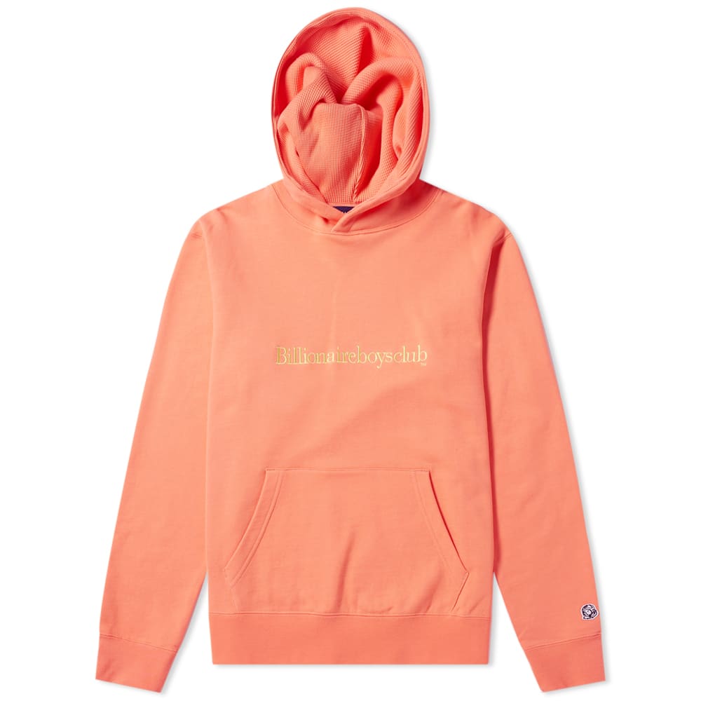 Unmistakably Billionaire Boys Club, this hoody showcases just the right amount of youthful panache. Seen in coral, the shade of the season is sure to brighten up your wardrobe, with the “Billionarireboysclub” logo making an appearance in sunny yellow across the chest.
 
100% Cotton
Loopback Fleece
 Embroidered Branding
Astronaut Appliqué 
Kangaroo Pouch Pocket
Ribbed Cuffs & Hem