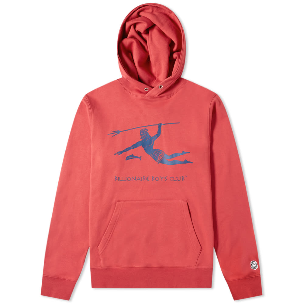 Echoing Billionaire Boys Club's latest collection – "Water is Life" - this red hoody is sure to add a dose of mythical appeal to your off-duty rotation. Printed to the chest with Roman god of the sea, Neptune, the nautical-inspired casual wear is signed off with the label's namesake in an ancient typography. 

100% Cotton
Loopback Jersey
Printed Branding
Kangaroo Pouch Pocket
Astronaut Appliqué 
Ribbed Cuffs & Hem