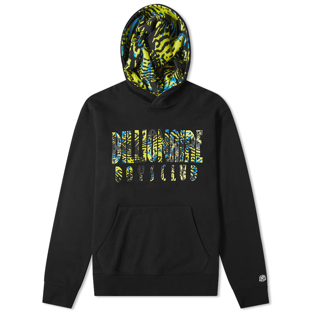 Exploring marine life this season, Billionaire Boys Club take us underwater for their latest collection, dubbed "Water is Life". Perfect for your relaxed days off, this popover hoody arrives in a sleek black; printed with the label's recurrent 'fish camo' branding to the interior of the hood and chest, giving this all-black construction a colourful flourish. 

100% Cotton
Loopback Jersey
Printed Branding
Kangaroo Pouch Pocket
Astronaut Appliqué
Ribbed Cuffs & Hem