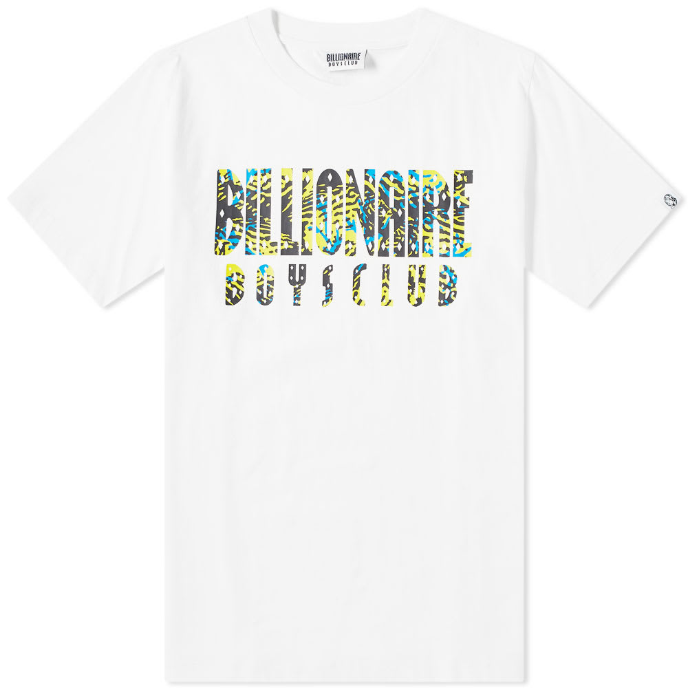 Crafting their own 'fish camo' print, Billionaire Boys Club bring their unique approach to this classic white tee. Inspired by marine life, this short sleeve design is stamped with the collection's signature print to the chest in a bright yellow and blue, whilst the brand's favourite astronaut waves from the back for a final finishing touch. 

100% Cotton
Pigment Dyed
Ribbed Crewneck
Printed Branding