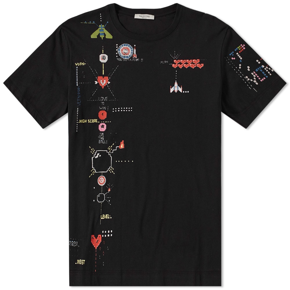 Click to view more detailed imagery on our partner's website Valentino Videogames Arcade Printed T-Shirt In 5D1 Blue