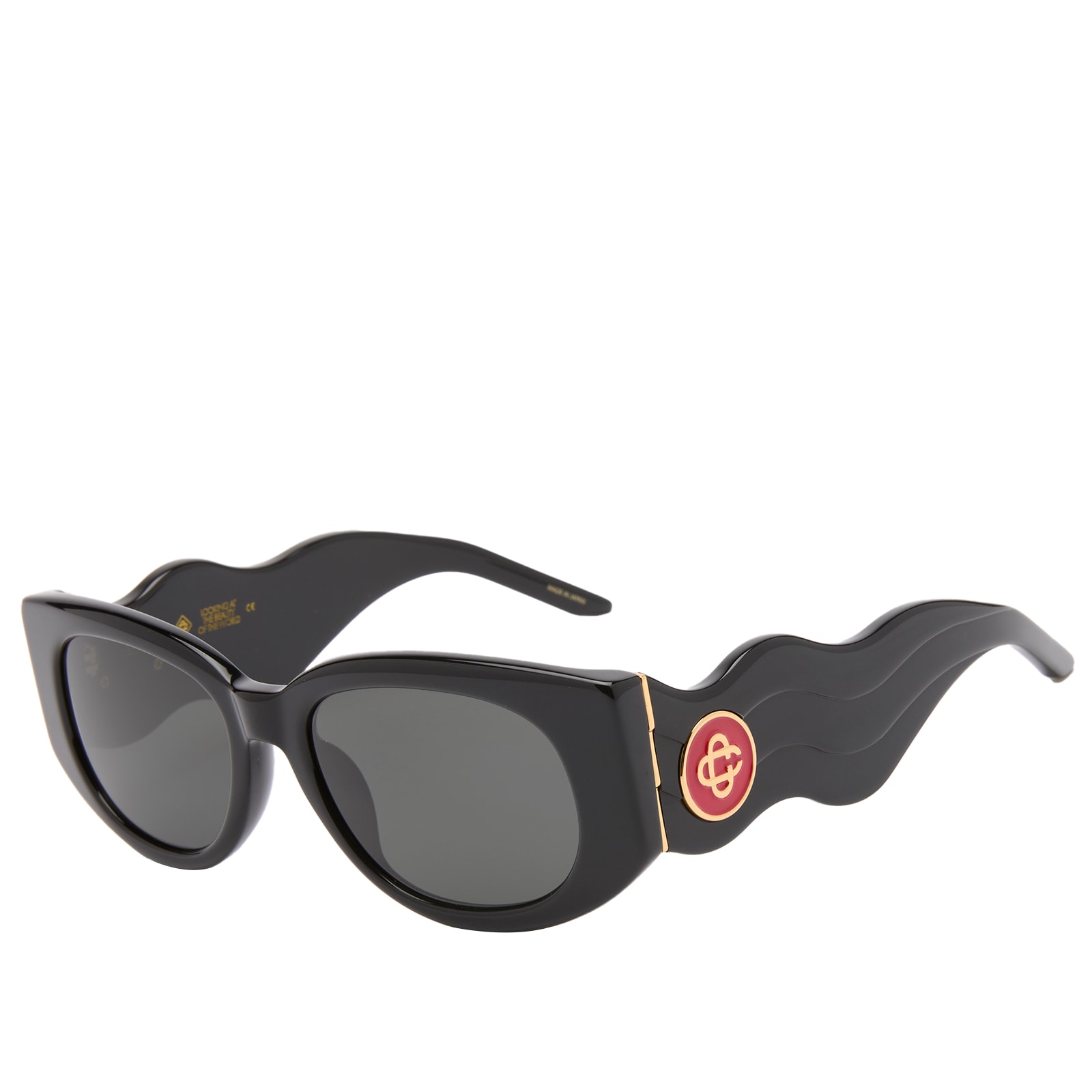 Casablanca Wave Sunglasses Black & Gold | END. (US)