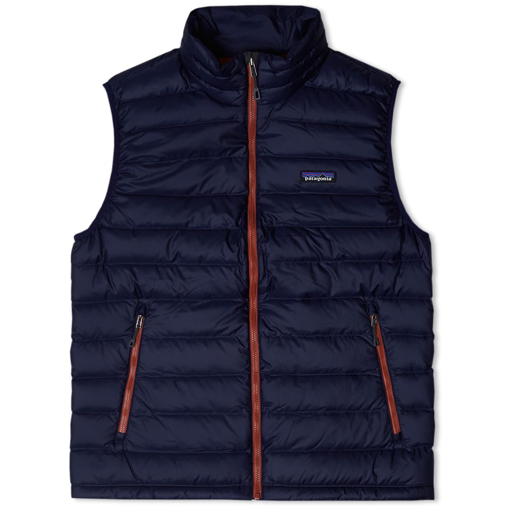 patagonia down sweater vest navy