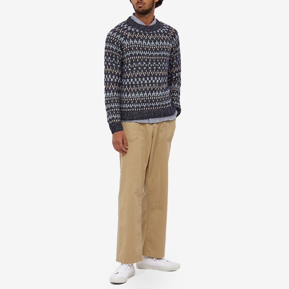 A.P.C. Leonhard Fair Isle Crew Knit Marine | END. (US)