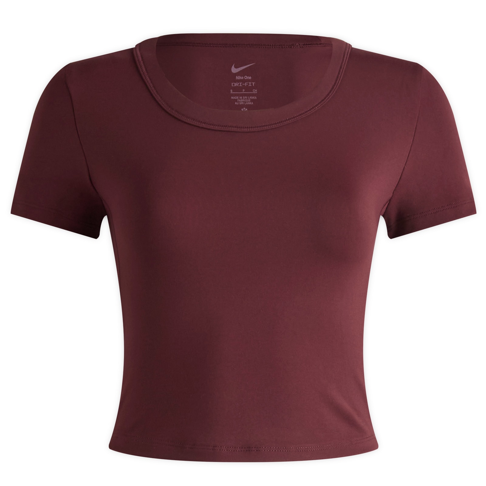 Nike Women's Burgundy Crush One Therma-Fit Short Sleeve Top