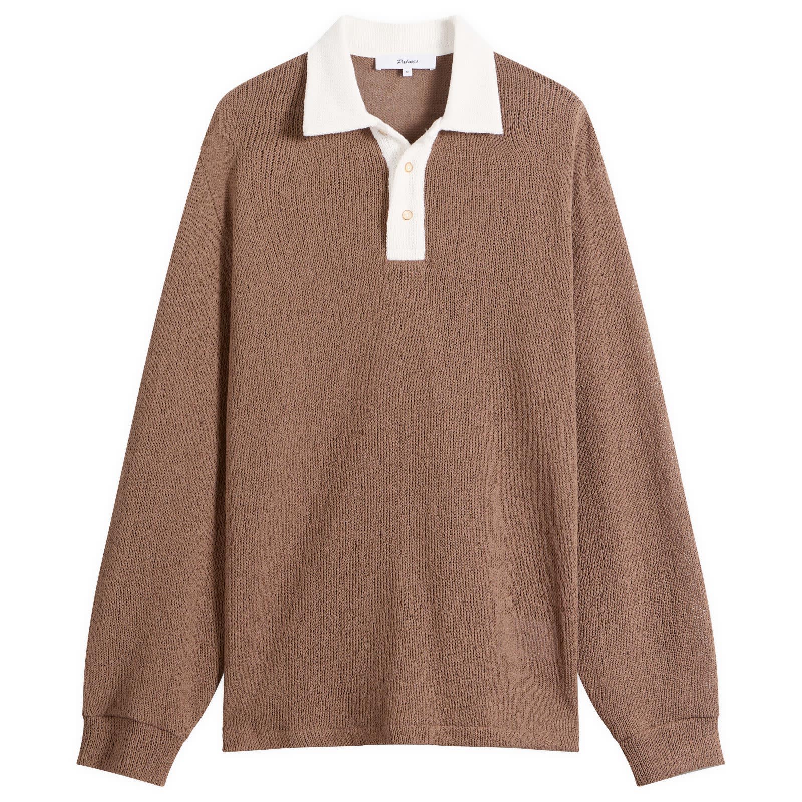 Palmes Men’s Knitted Rugby Shirt Brown