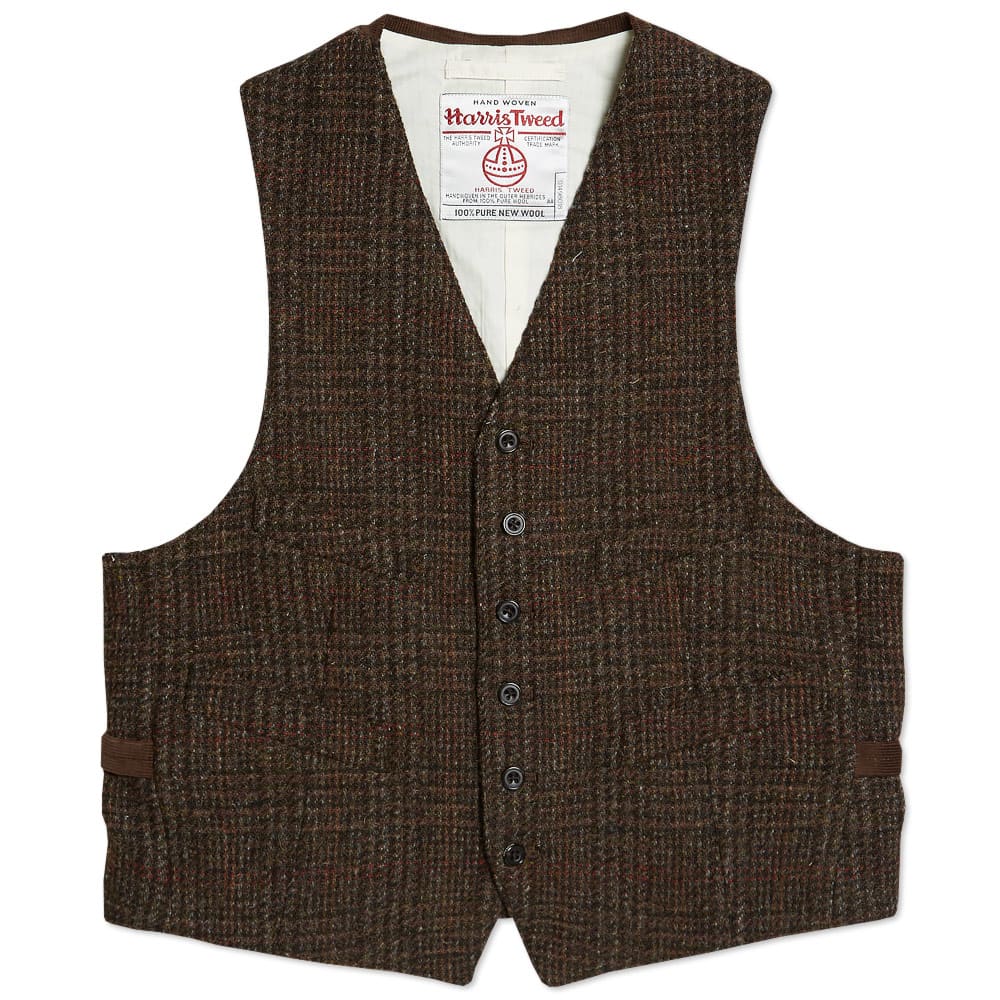 Beams Plus Harris Tweed Vest Brown | END.