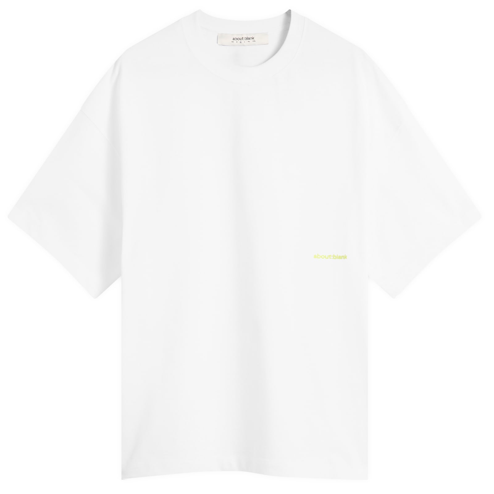 about:blank Men’s Box Logo T-Shirt White/Lime