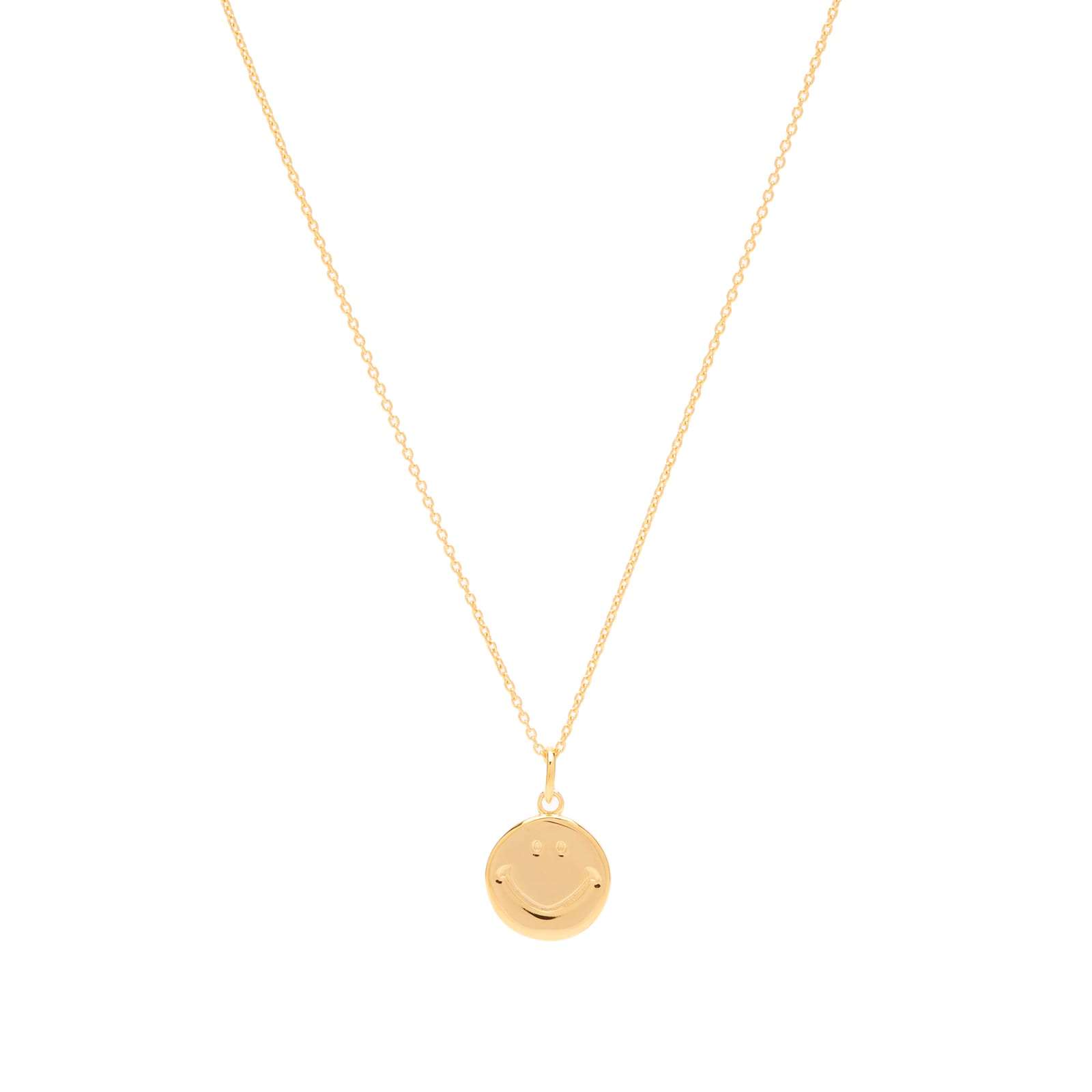 Needles Men’s Gold Plate Pendant Necklace Smile